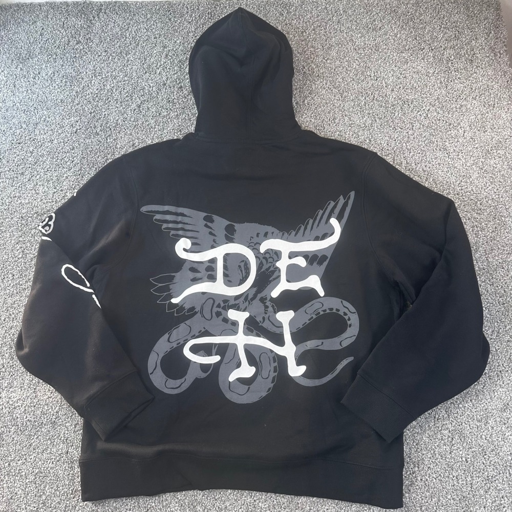 Ed Hardy Hoodie Mens XL Eagle Snake Designer Streetwear Tattoo Art Cyber Y2K NWT - Picture 2 of 8
